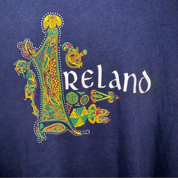 VNTG 1999s single stitch screen print Ireland tshirt XL - Picture 4 of 5